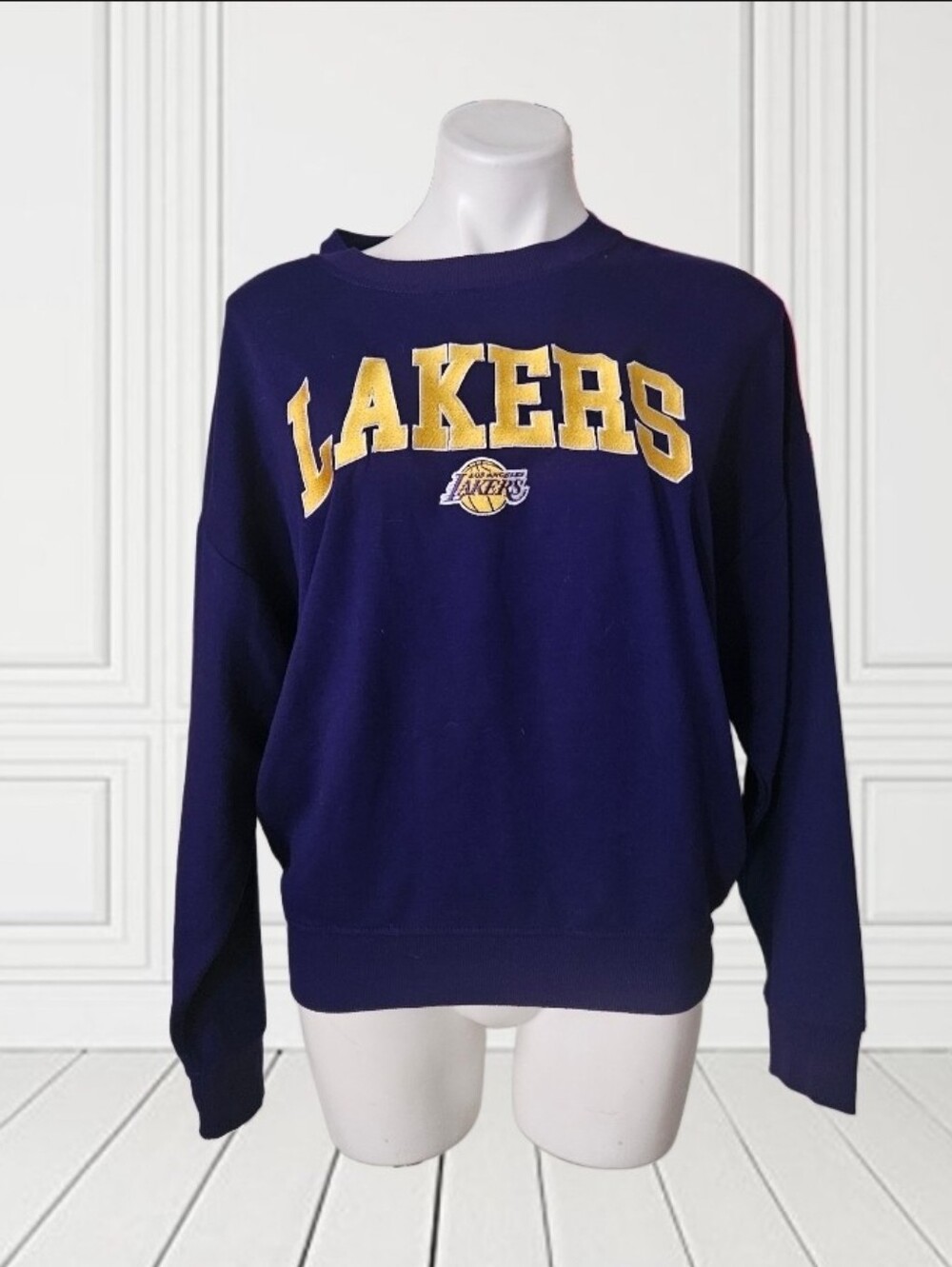 Liv Casual  LAKERS Purple  Crewneck Sweatshirt Cactus